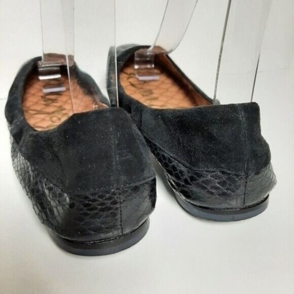 SAM EDELMAN Bina Ballet Flats Black Reptile Sz 6.5 M - Picture 7 of 12